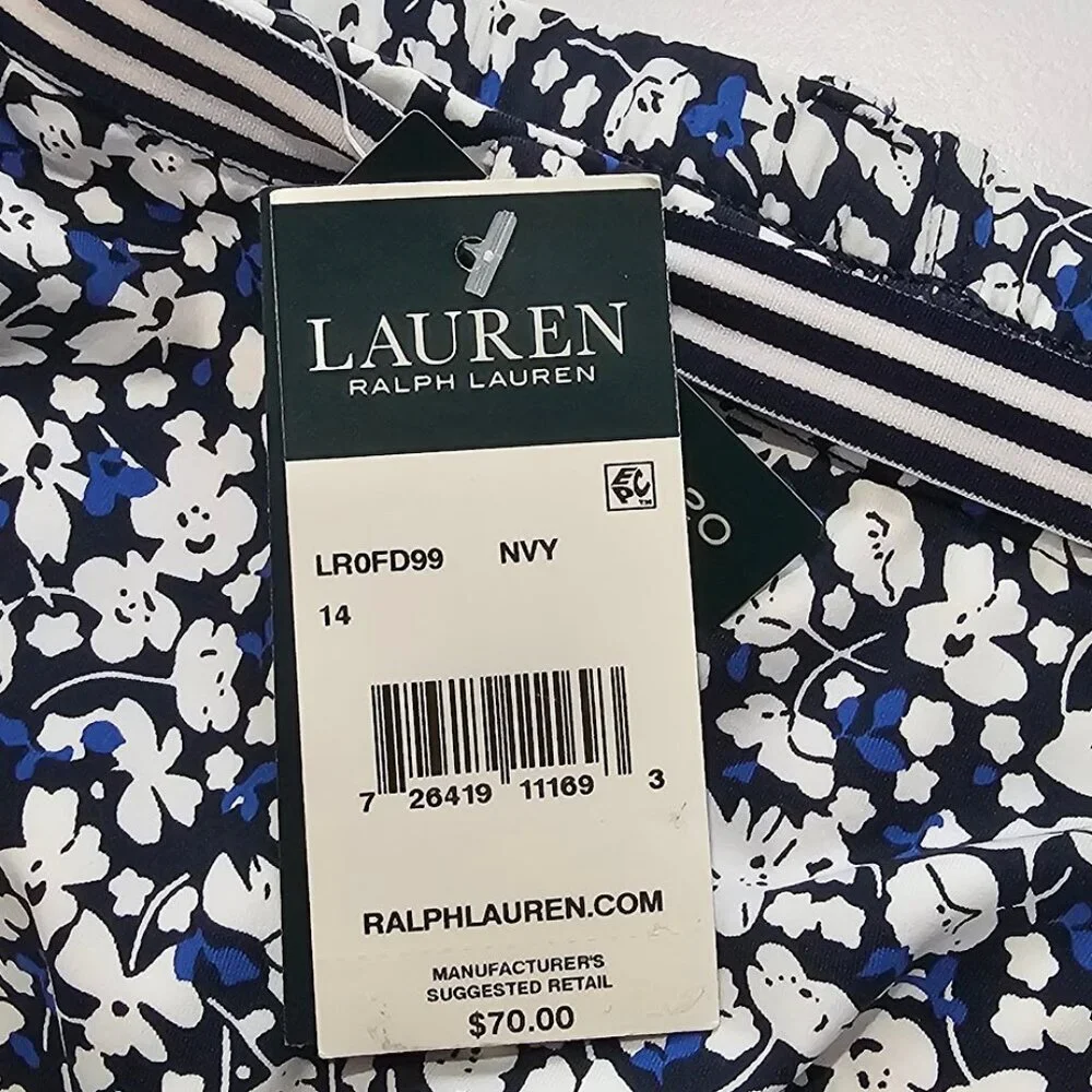 Lauren Ralph Lauren Floral Belted High-Waist Bikini Bottoms - Picture 8 of 10